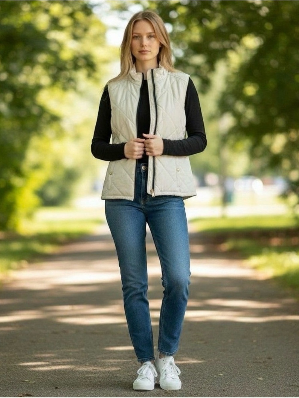Ralph Lauren women’s quilted white puffer vest